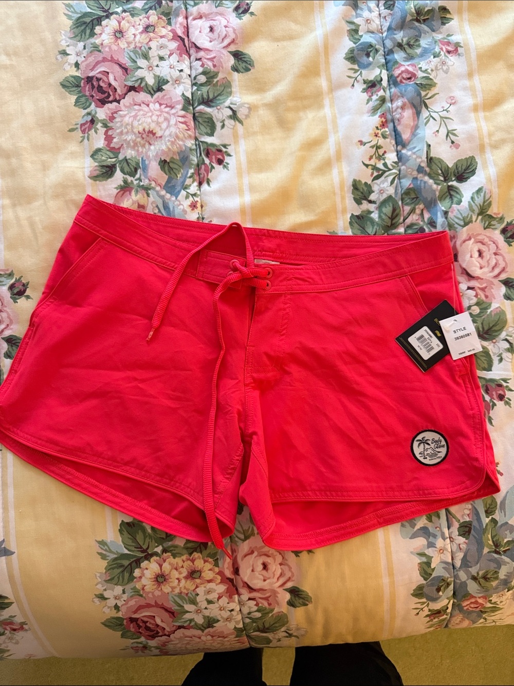 Body Glove Women's Hot Pink Swim Shorts with Drawstring NWT size Medium